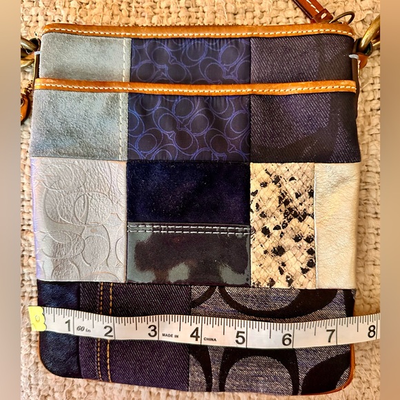 Coach Patchwork Denims/Metallics/Suede Crossbody Bag - Picture 7 of 9
